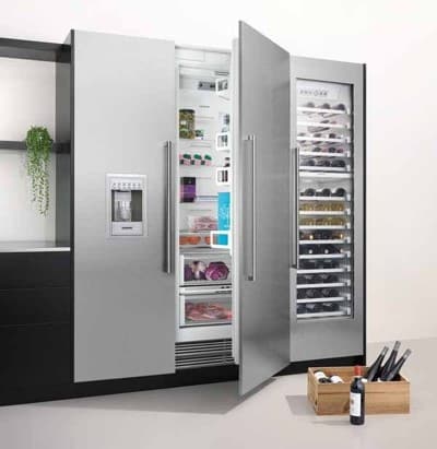 Wijnkoelkast en wijnklimaatkast keuze: Siemens Amerikaanse koelkast / side by side koelkast met wijnkoeler 