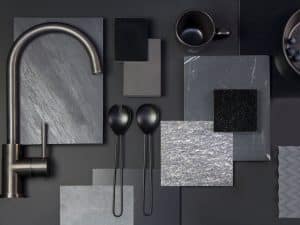 Zwarte keuken inspiratie: ton sur ton zwart moodboard van de nieuwste keukentrend: Monochrome Black – Dekker Zevenhuizen