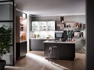 Keuken ontwerpen: Bijzondere Häcker keukenindeling Lotus Grafiet