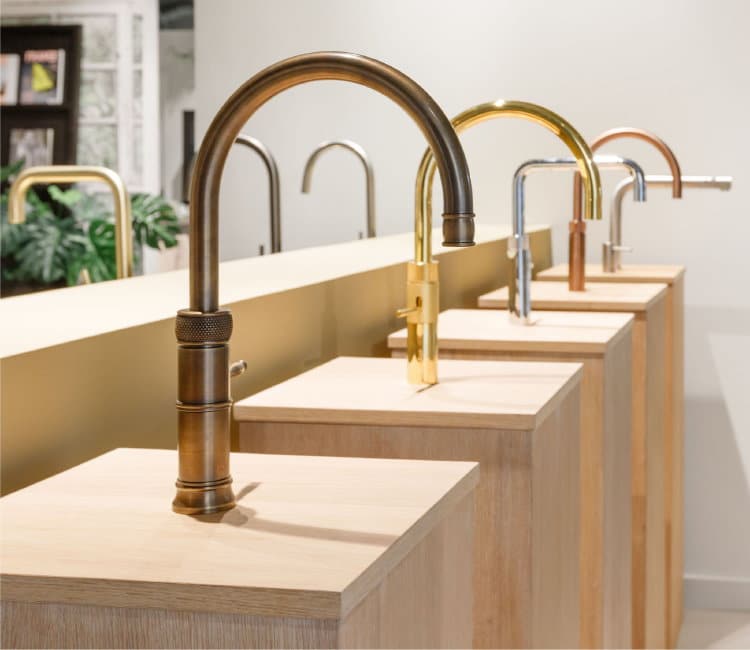 Quooker Classic Fusion Round Messing Patina en alle andere Quooker modellen en kleuren, te zien in de KeukenCoach winkel