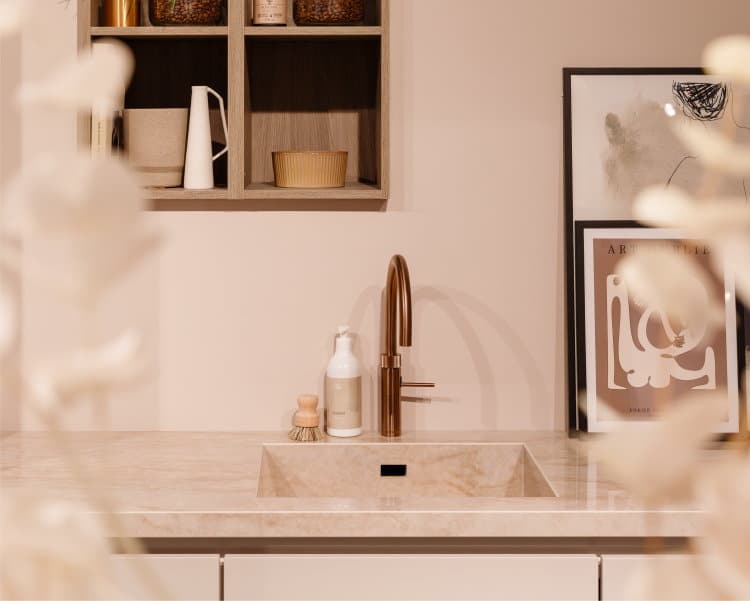 Quooker Fusion Round Rosé Koper - KeukenCoach Japandi Scandi keuken Helsinki