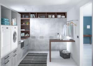 Keukentrend 2020 - Häcker bijkeuken als droog- en wasruimte + opbergruimte