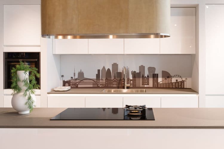 Keuken achterwand kunststof - kunststof wandpaneel met beroemde bouwwerken