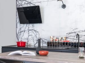 Whirlpool design wand afzuigkap zwart – KeukenCoach keuken Milaan