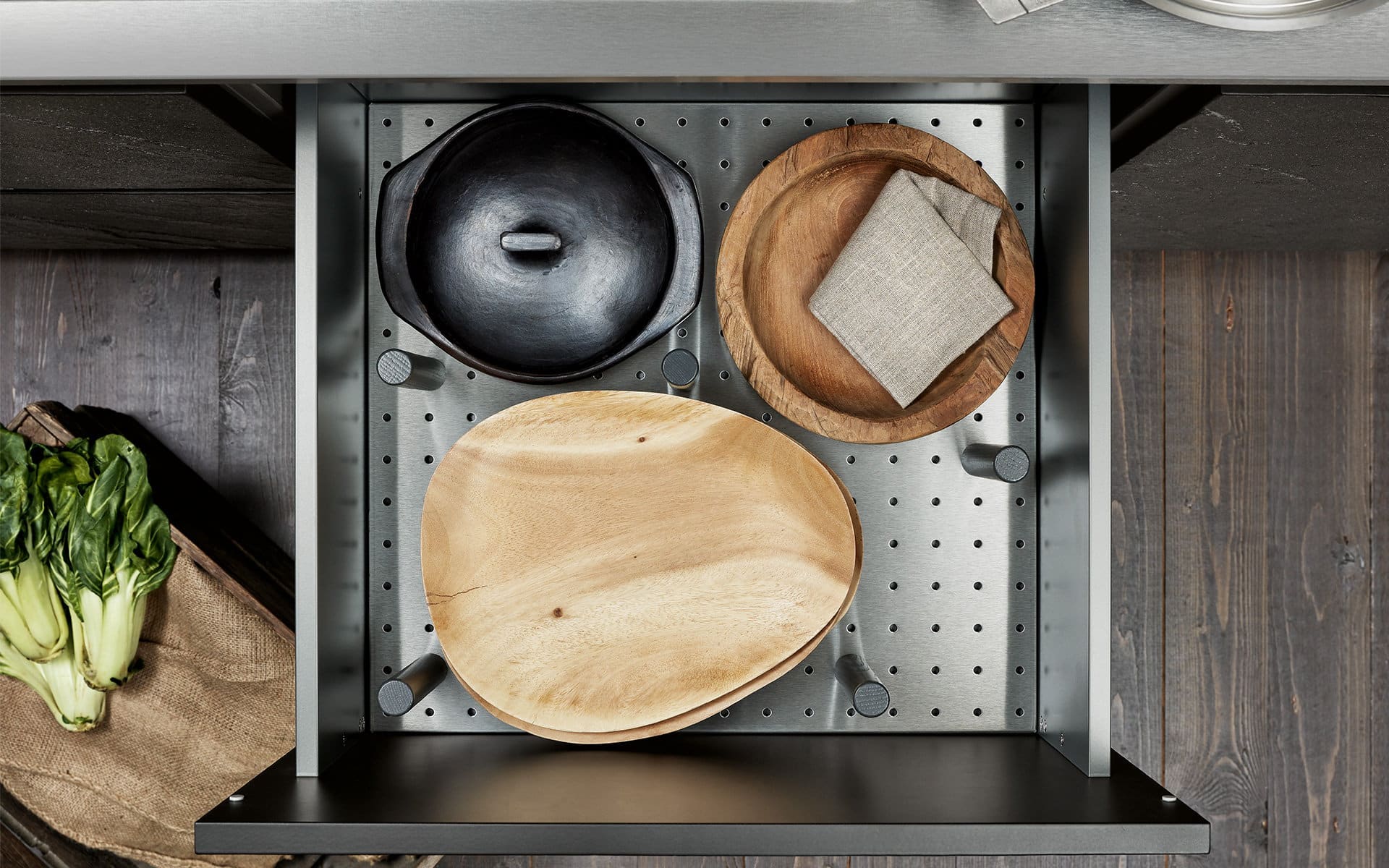Häcker keuken lade indelers Vario: pannen, schalen
