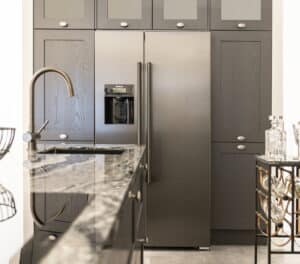 Siemens Side-by-Side koelkast, Amerikaanse / vrijstaande koelkast in KeukenCoach keuken Hamptons