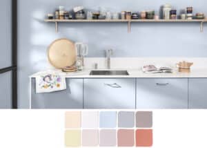 Keukenkastjes verf: Bright Skies, Flexa Kleur van het Jaar 2022