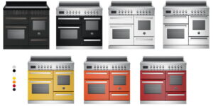 Top Line Bertazzoni fornuizen inductie 100 cm, 2 ovens, 5 kookzones, 7 kleuren, Professional Series
