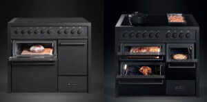 Lancellotti fornuis inductie Adagio 100 Profile 40 mat zwart, 3 ovens, pizzaoven