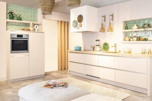 HPL houtlook keukenblad met keuze voor duurzame Greengridz basismateriaal – KeukenCoach keuken Marrakech