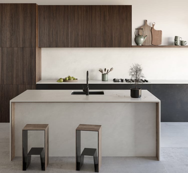 Aanrechtblad Dekton Albarium (poederachtige beige) uit collectie Kraftizen