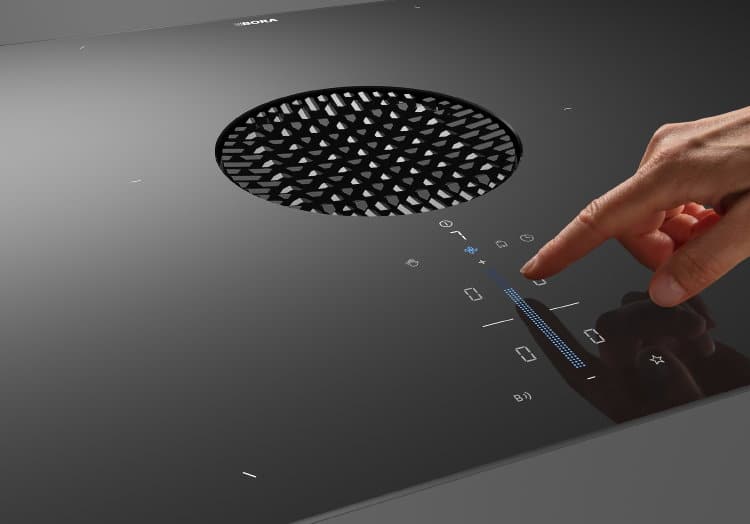 BORA X Pure Rough - BORA inductiekookplaat mat zwart