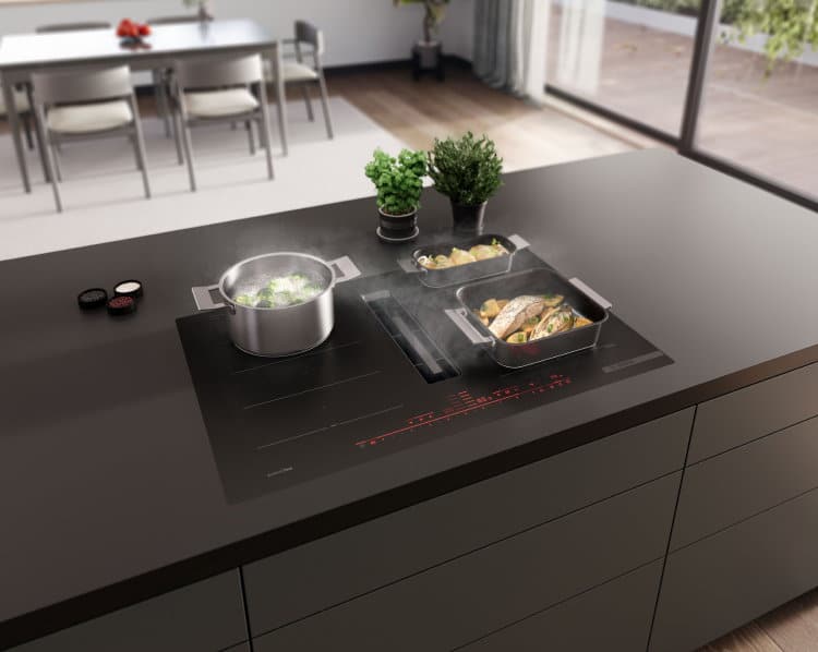 Bosch kookplaat met afzuiging mat zwart Serie 8 voor Accent Line
