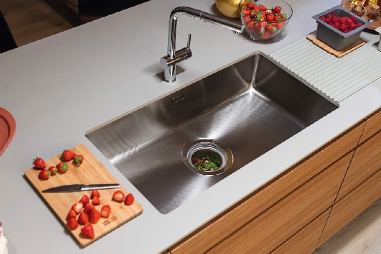 Stille spoelbak Franke Maris Quiet voor geluidsreductie in de keuken